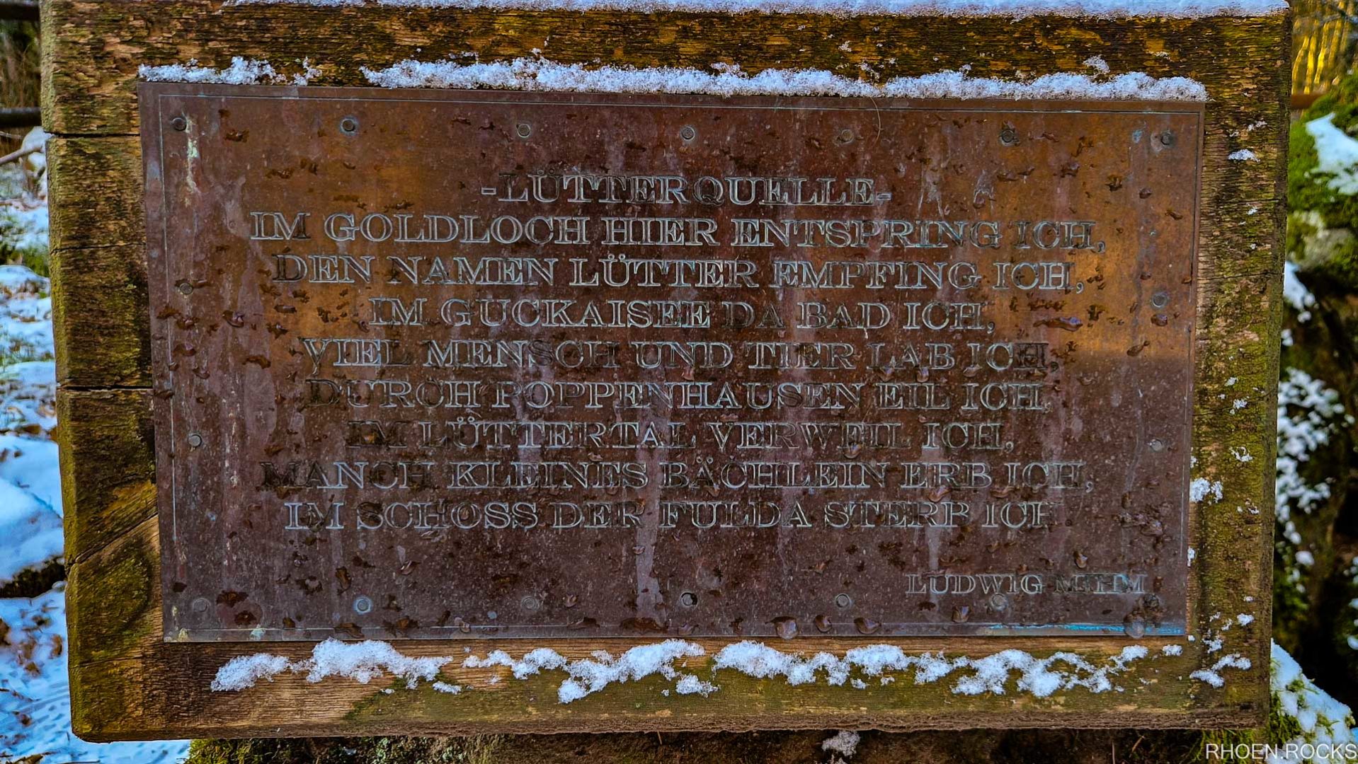 Lütterquelle - Tafel